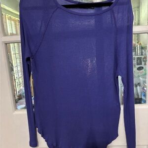 Ralph Lauren Purple Fitted Long Sleeve Blouse